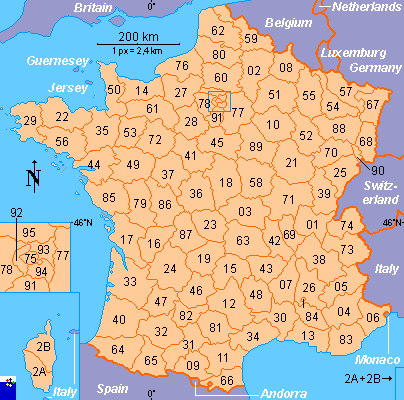 map of france