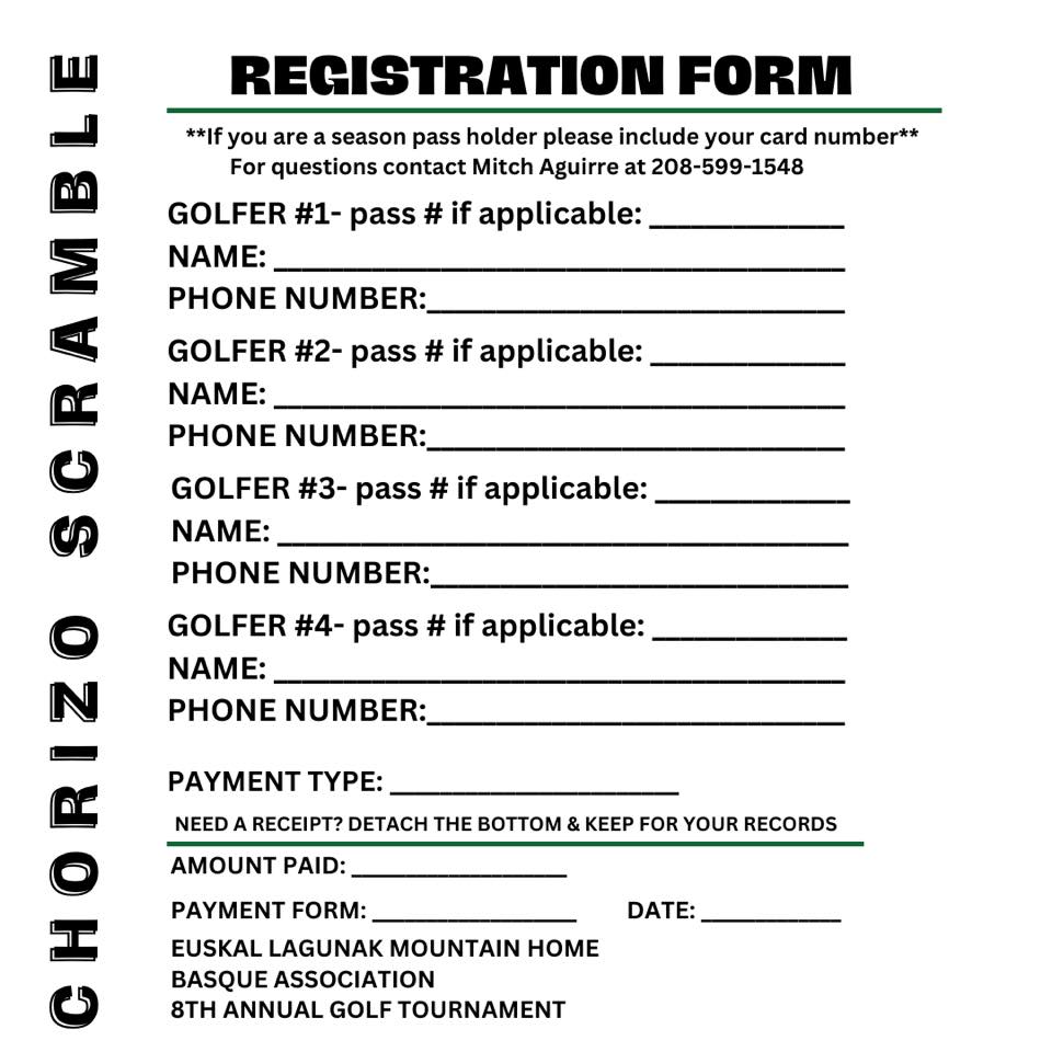 Golf Registration