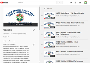 Udaleku on Youtube