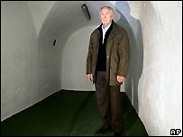 Luis Iriondo hid inside this bomb shelter for hours